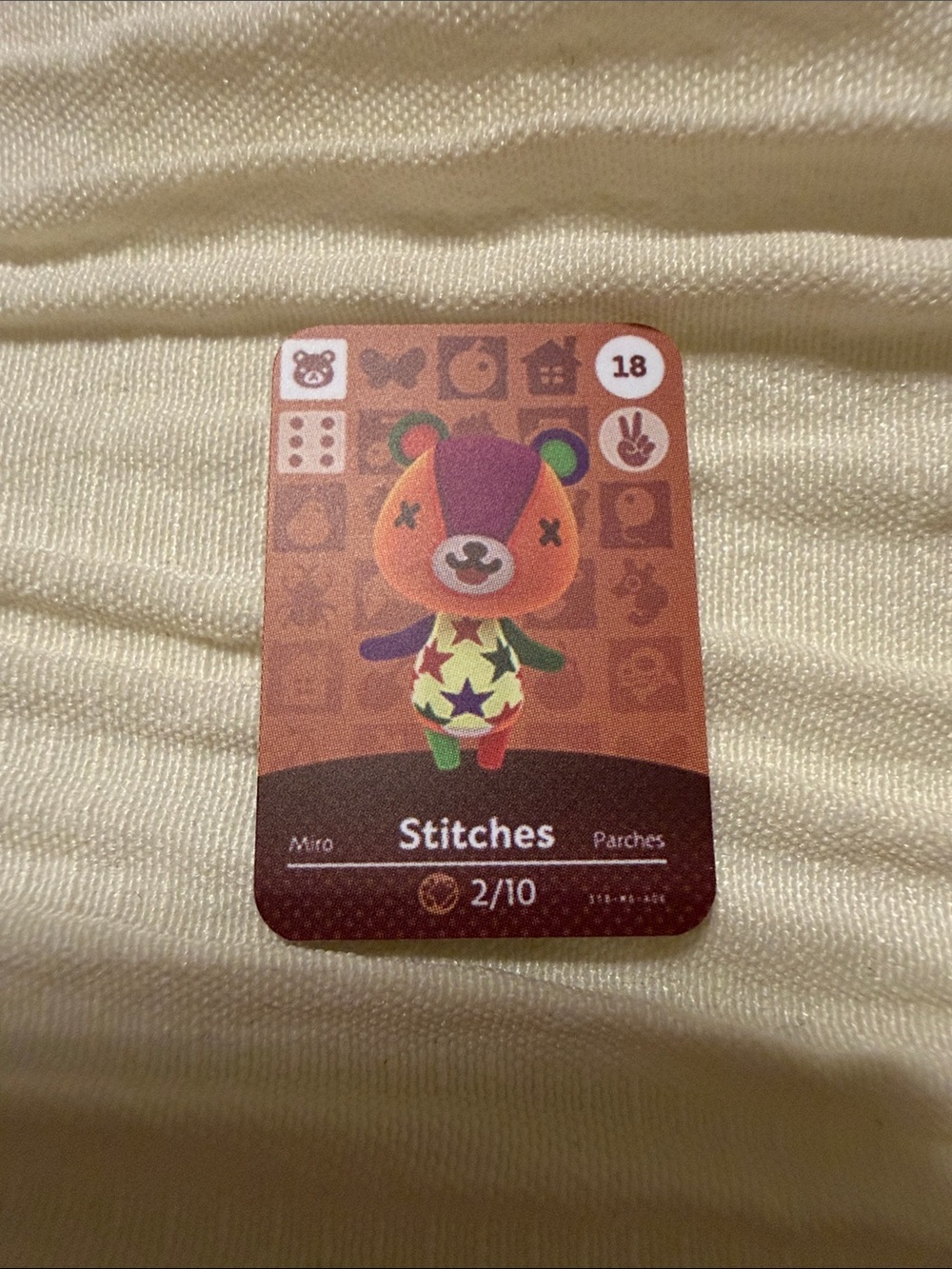 Stitches Animal Crossing Amiibo Card Unofficial Villager NFC